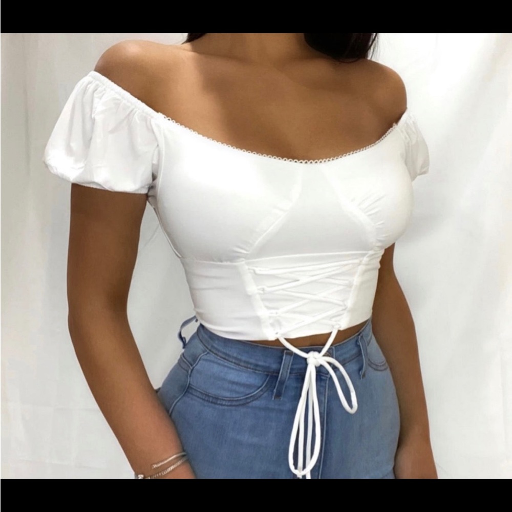 laced crop top